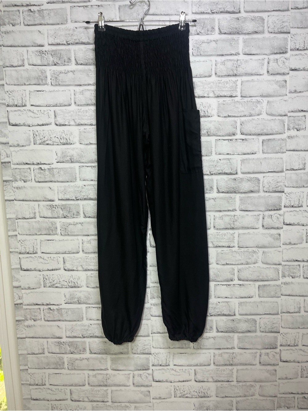 LOFBAZ Harem Pants for Women Black Yoga Boho Hippie Medium NWT